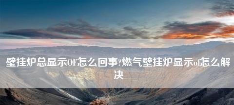 壁挂炉起火怎么处理（教你应对壁挂炉火灾的正确方法）  第1张